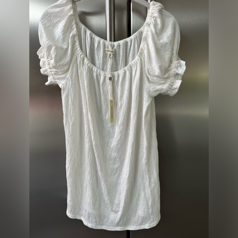 NWT - Max Studio - Flowing White Shirt - Size M